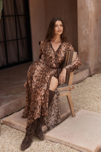 Fate + Becker Isla Wrap Dress Snake