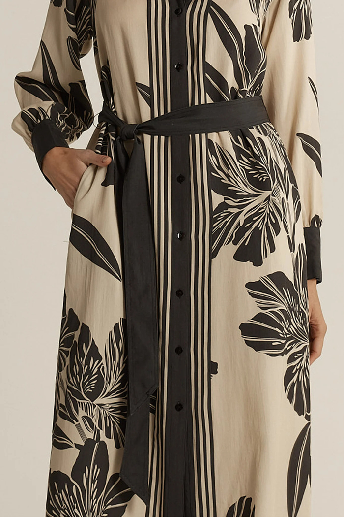 Fate + Becker June Shirt Dress Shadow/Cream