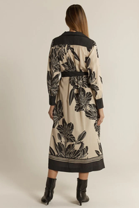 Fate + Becker June Shirt Dress Shadow/Cream