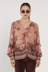 Fate + Becker Odette Ruffle Blouse Scarf