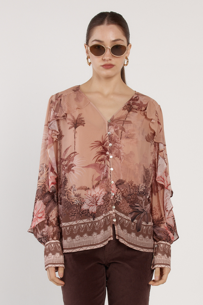 Fate + Becker Odette Ruffle Blouse Scarf