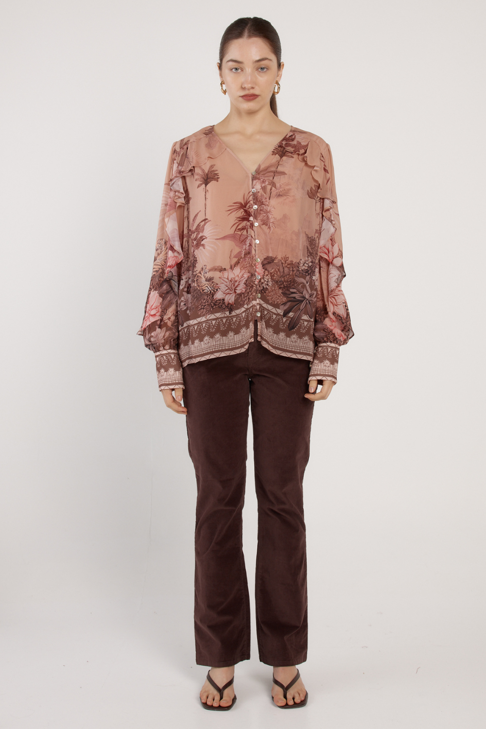 Fate + Becker Odette Ruffle Blouse Scarf