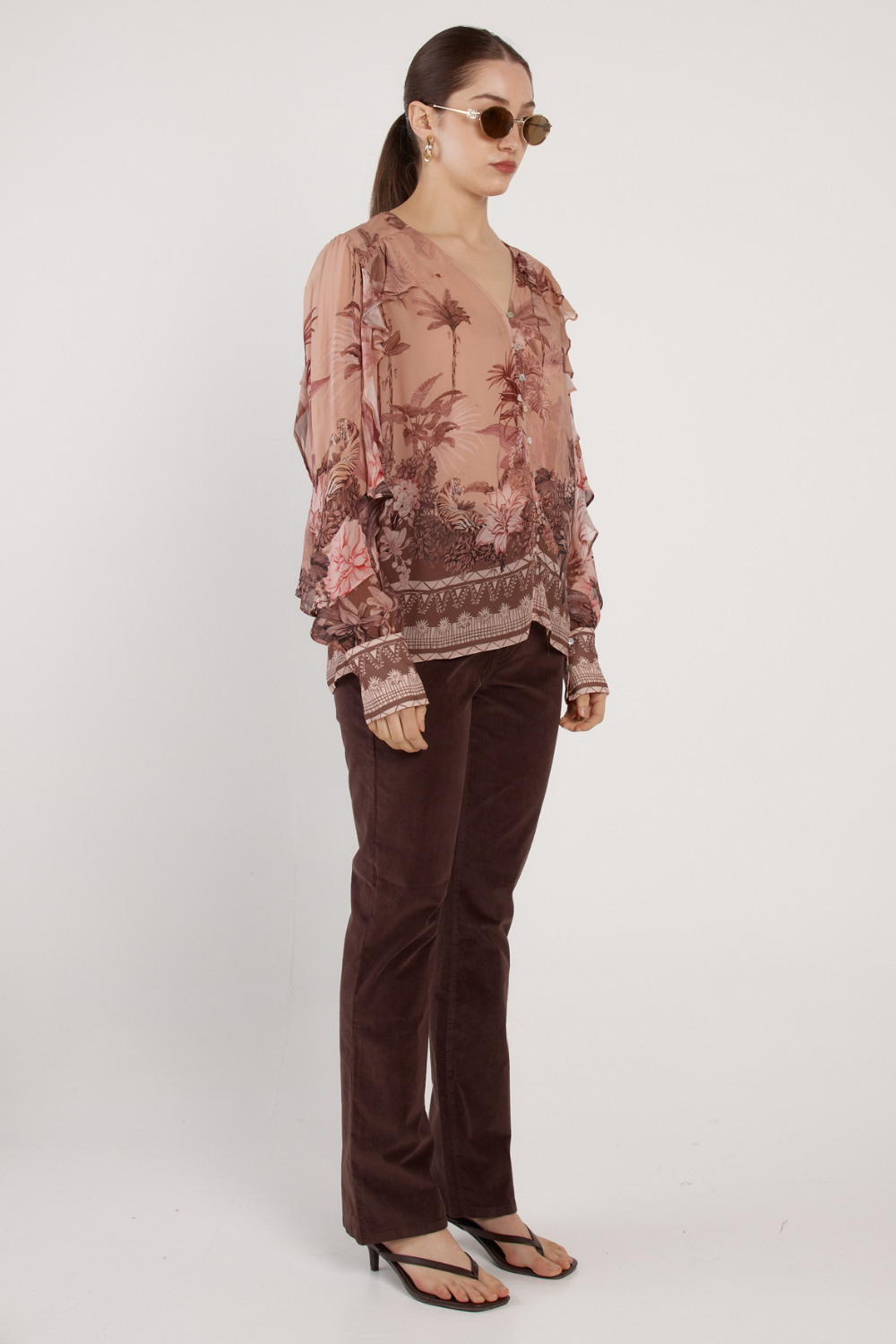 Fate + Becker Odette Ruffle Blouse Scarf