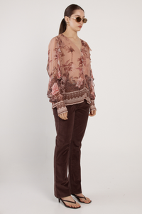 Fate + Becker Odette Ruffle Blouse Scarf