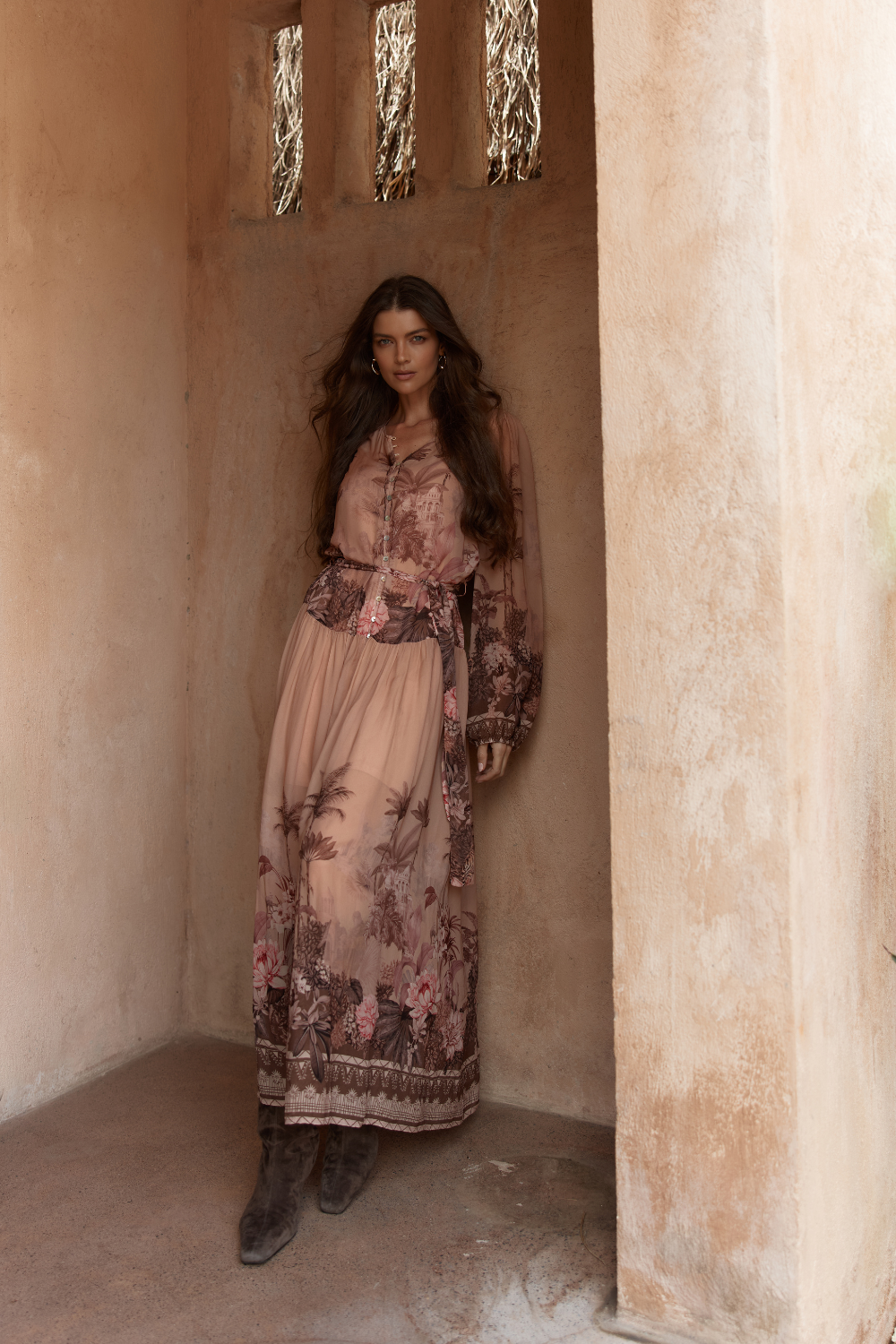 Fate + Becker Romy Maxi Dress Light Scarf