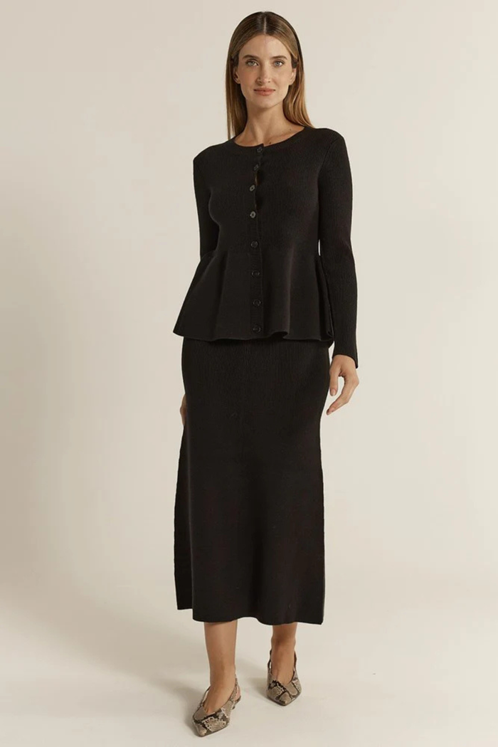 Fate + Becker Vale Knit Skirt Black