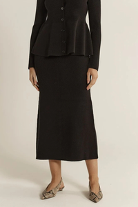 Fate + Becker Vale Knit Skirt Black
