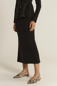 Fate + Becker Vale Knit Skirt Black