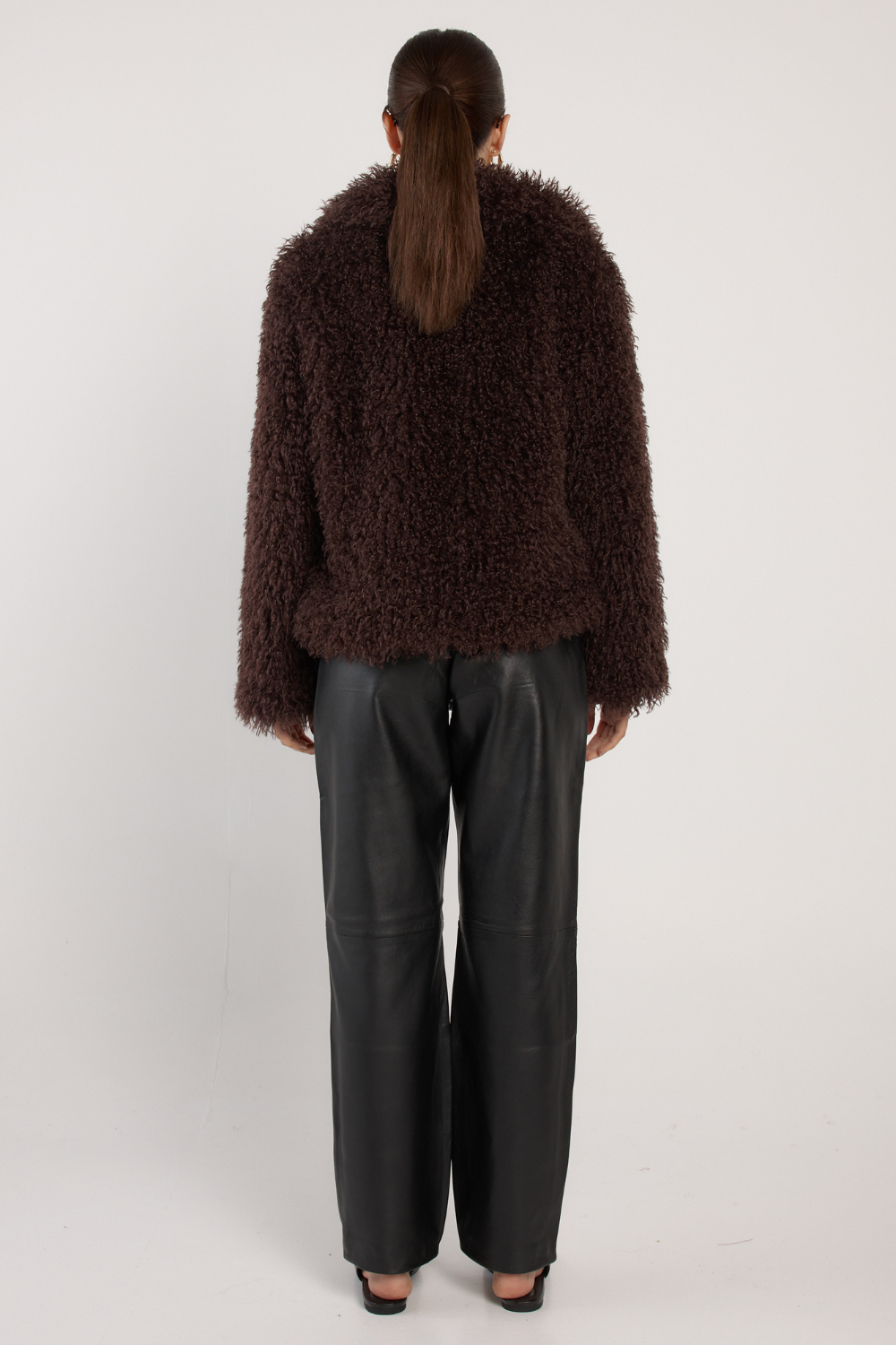 Fate + Becker Wynn Fur Jacket Chocolate