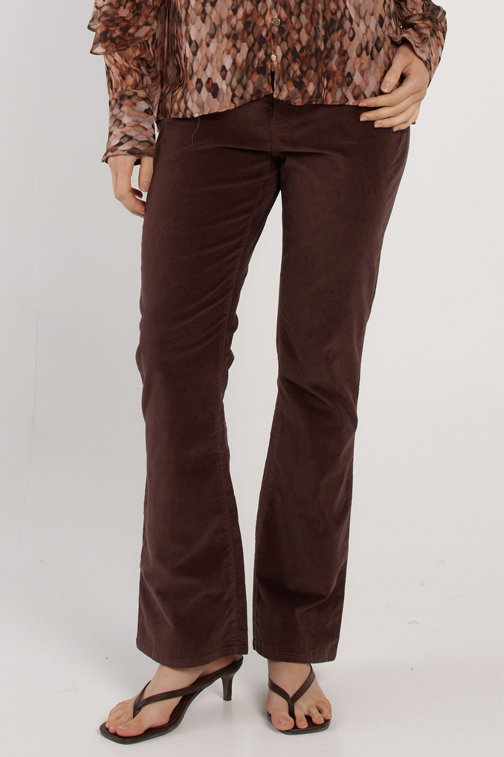 Fate and Becker Knox Velvet Jeans Chocolate Brown