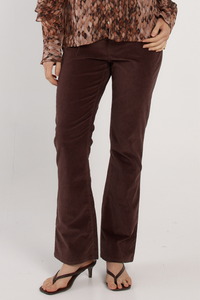 Fate and Becker Knox Velvet Jeans Chocolate Brown