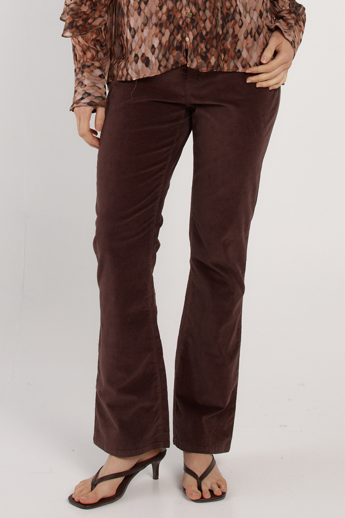 Fate and Becker Knox Velvet Jeans Chocolate Brown