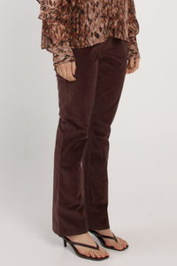 Fate and Becker Knox Velvet Jeans Chocolate Brown