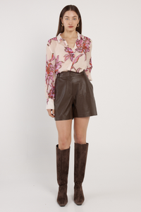 Fate and Becker Nyomi Blouse Light Flower Print Purple