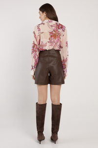 Fate and Becker Nyomi Blouse Light Flower Print Purple