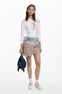 Desigual Fine Sweater with Floral Strokes Pre-Order