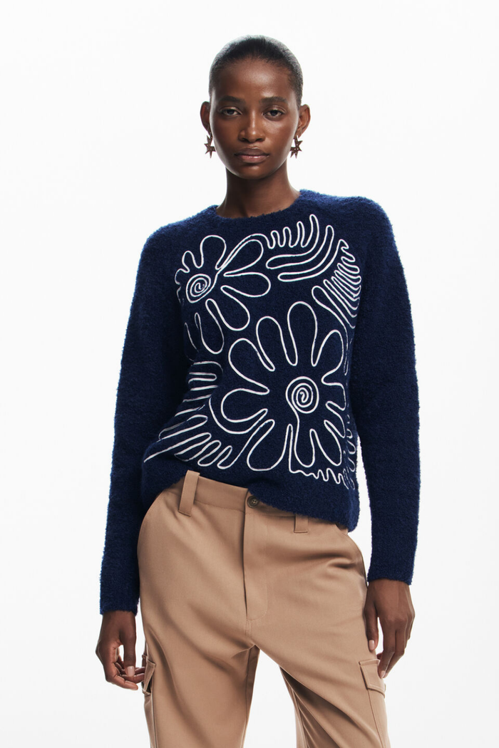 Desigual Floral Print Sweater