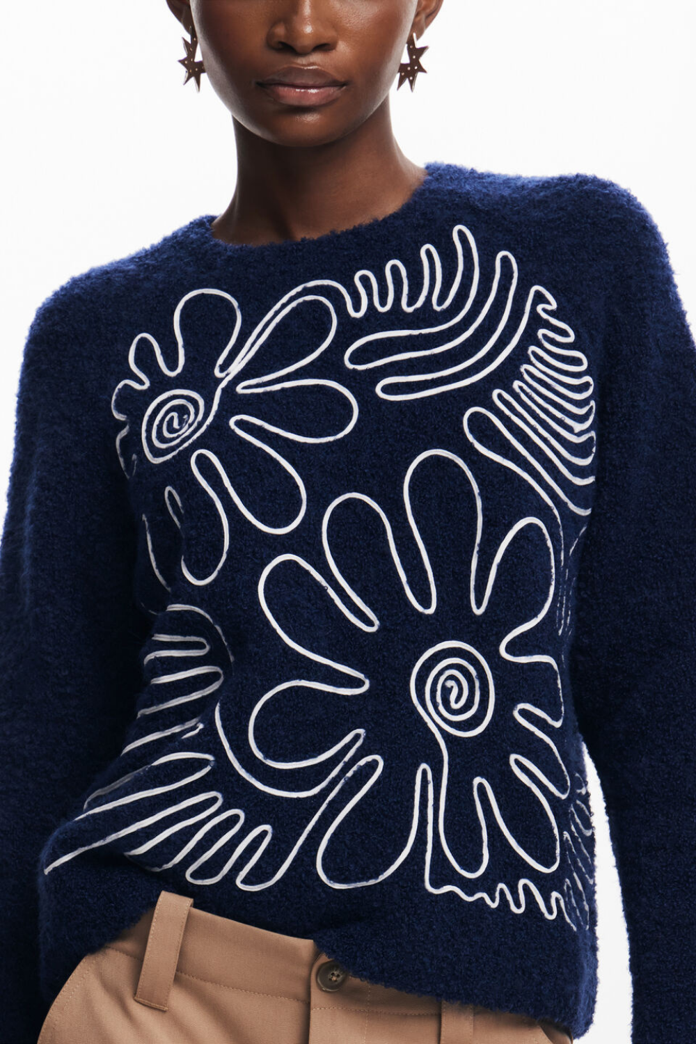 Desigual Floral Print Sweater