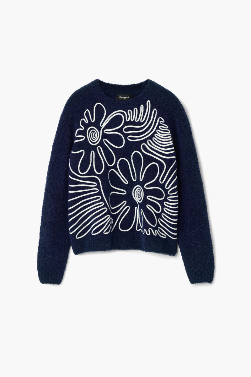 Desigual Floral Print Sweater