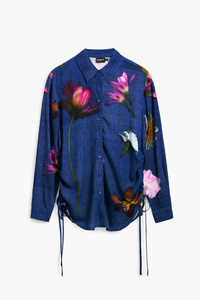 Desigual Floral Shirt Cobalt