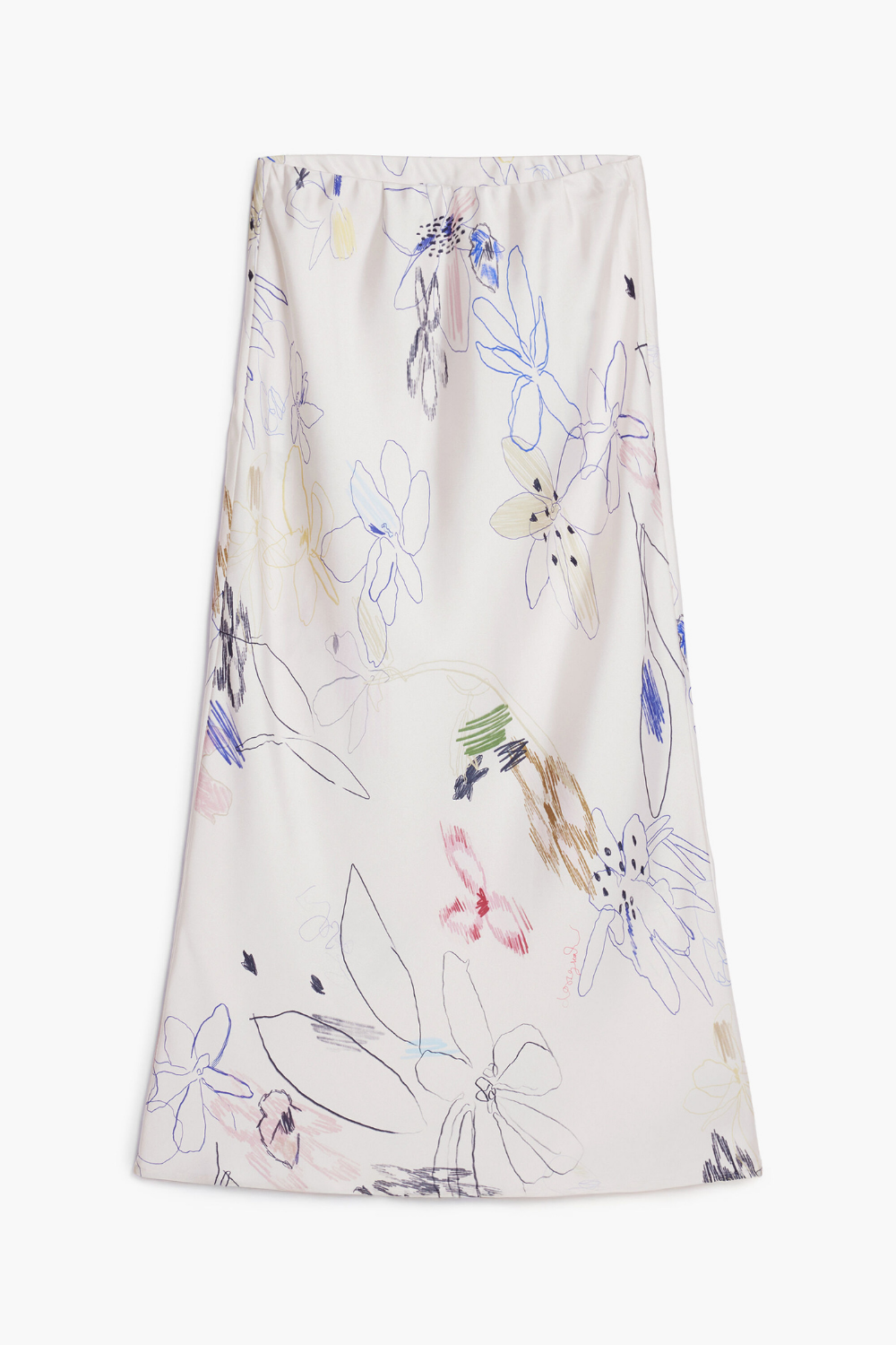 Desigual Long Skirt with Strokes Pre-Order