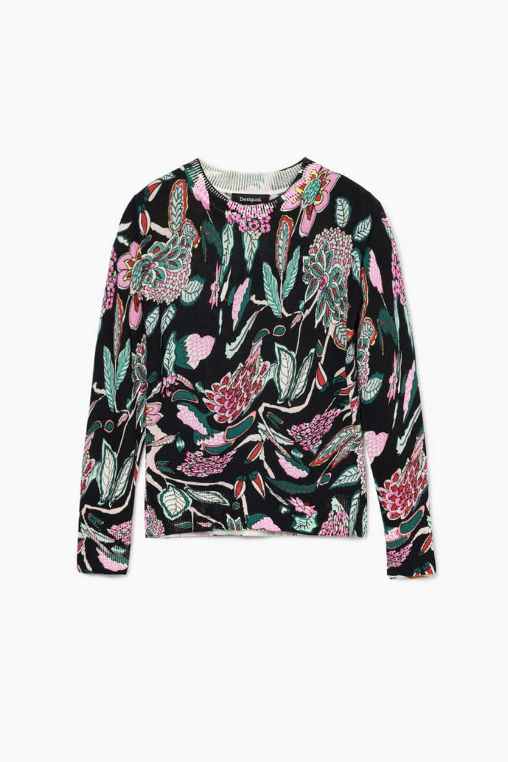 Desigual Floral Sweater Black