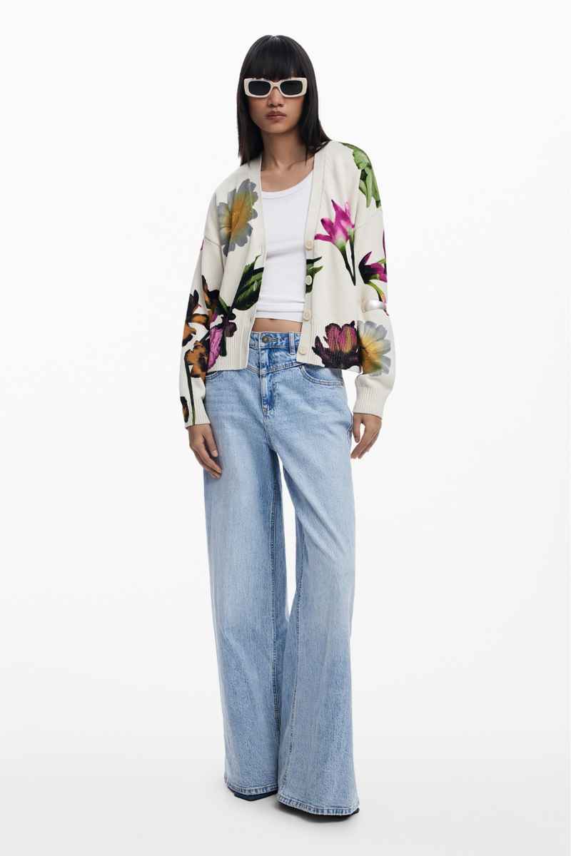 Desigual Floral Print Cardigan