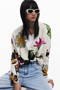 Desigual Floral Print Cardigan