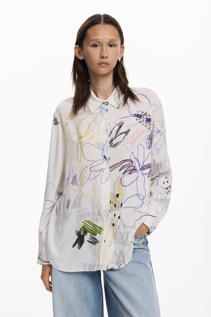 Desigual Fluid Collage Shirt Pre-Order