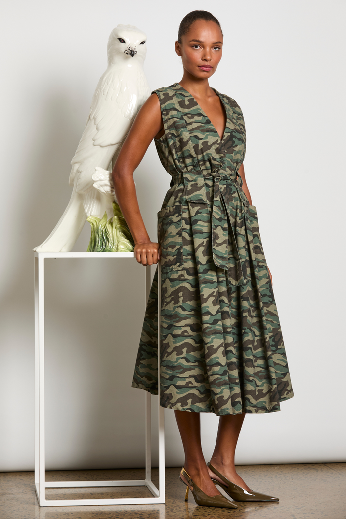 M.A.Dainty Gina Dress Camo
