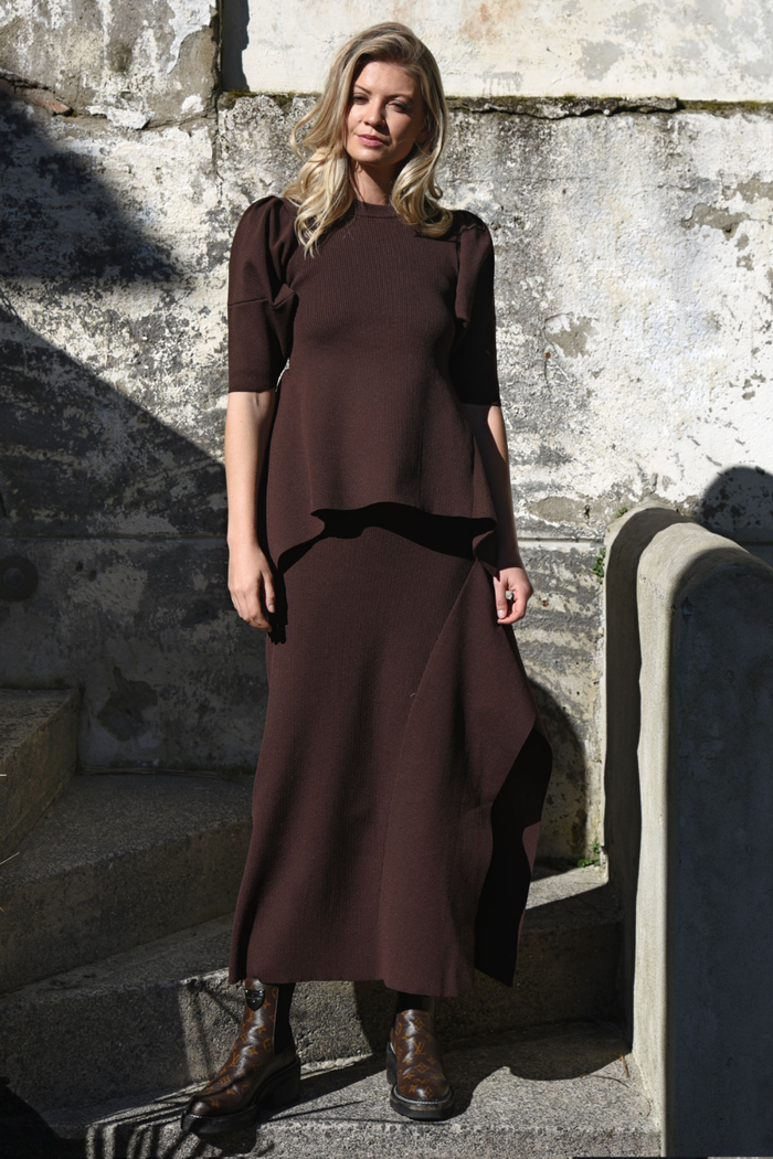 Trelise Cooper Gone With The Wave Skirt Chocolate Pre-Order