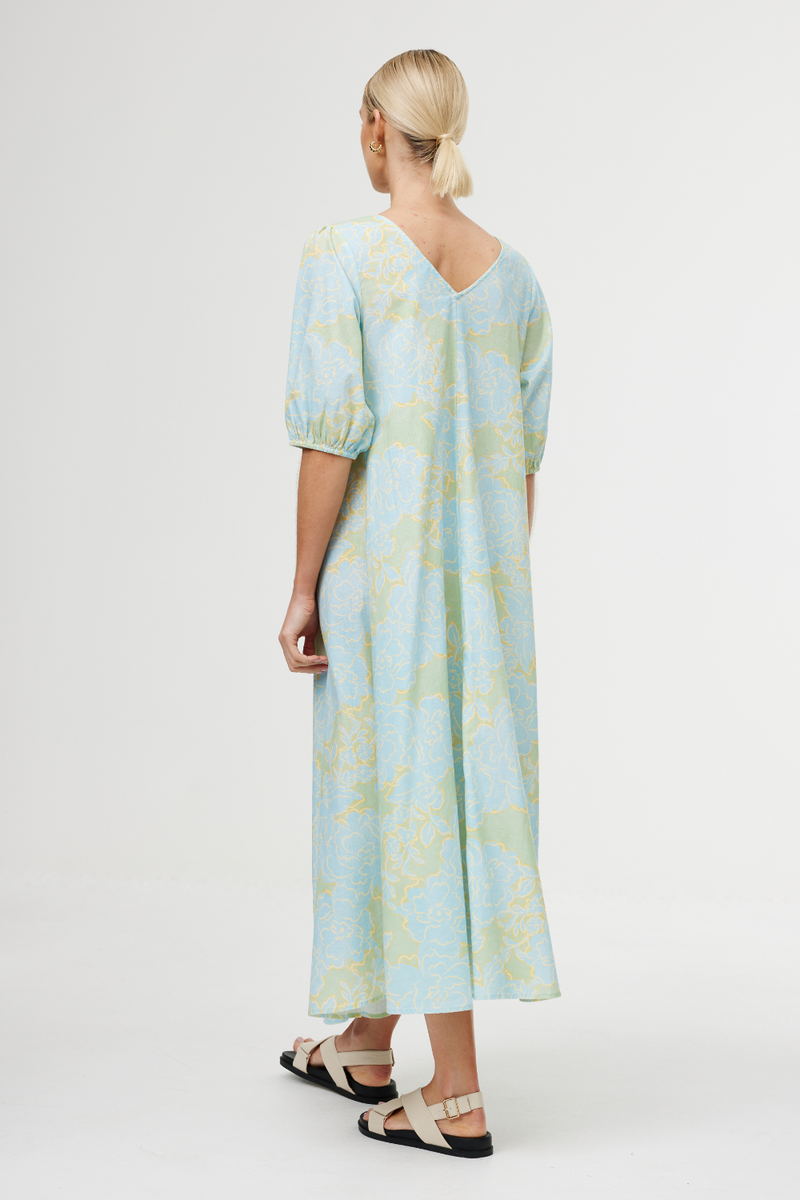 Kinney June Dress Ocean Bloom