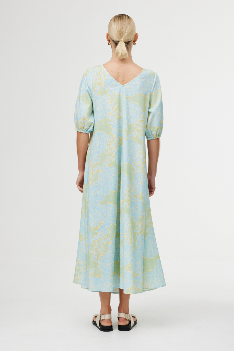 Kinney June Dress Ocean Bloom