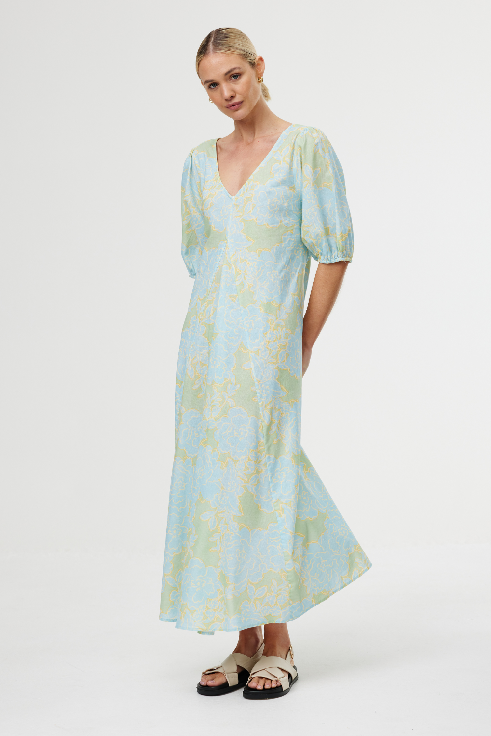 Kinney June Dress Ocean Bloom