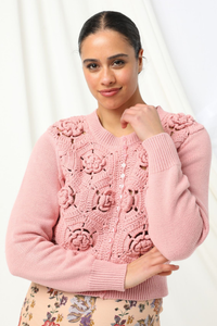 Kachel Audrey Cardigan Rose