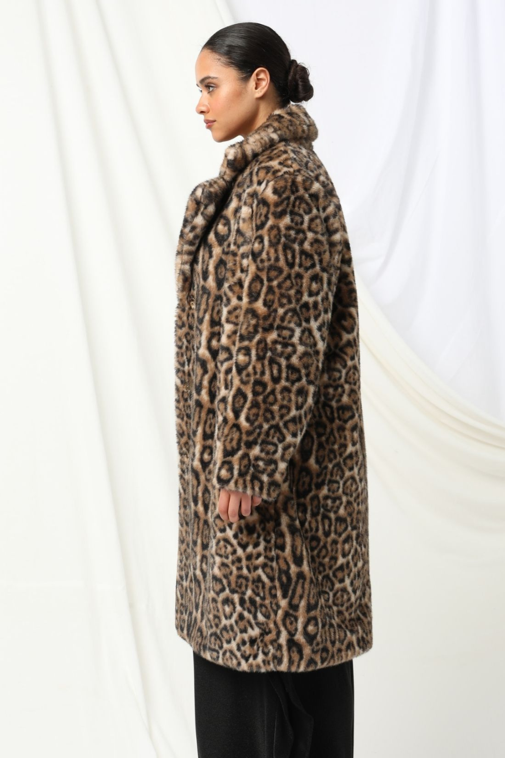 Kachel Dee Faux Fur Coat Leopard