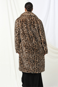 Kachel Dee Faux Fur Coat Leopard
