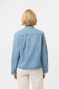 Kireina Bonnie Denim Jacket Floral Blue