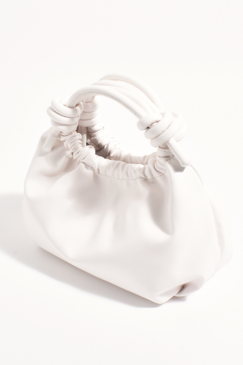 Adorne Knotted Handle Slouchy Handbag Pearl