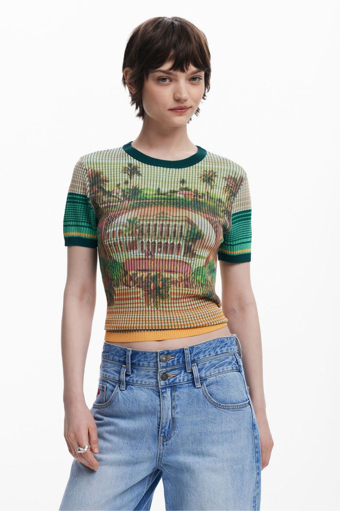 Desigual Landscape Knit T-Shirt