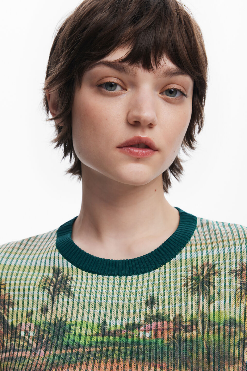 Desigual Landscape Knit T-Shirt