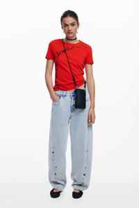 Desigual Leather Effect Phone Holder Wallet Black Pre-Order