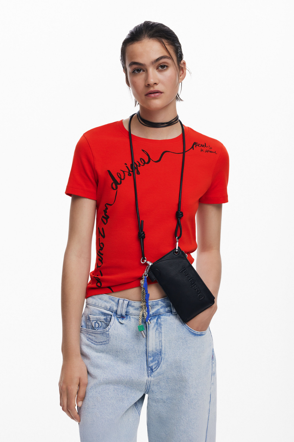 Desigual Leather Effect Phone Holder Wallet Black Pre-Order