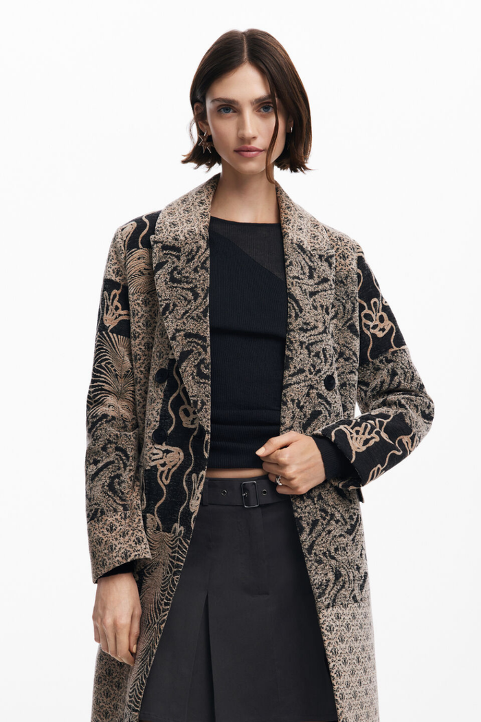 Desigual Long Patch Coat
