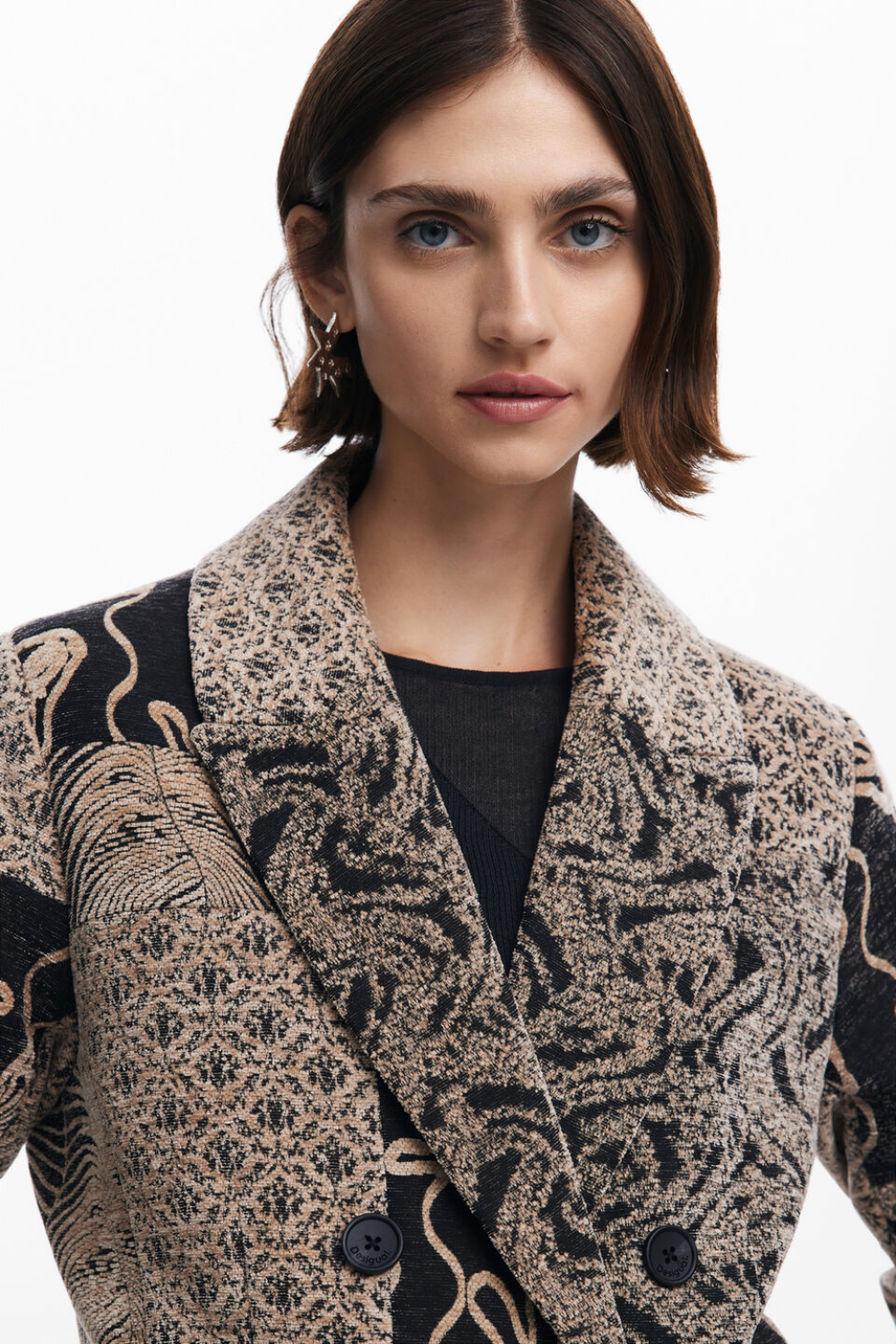 Desigual Long Patch Coat
