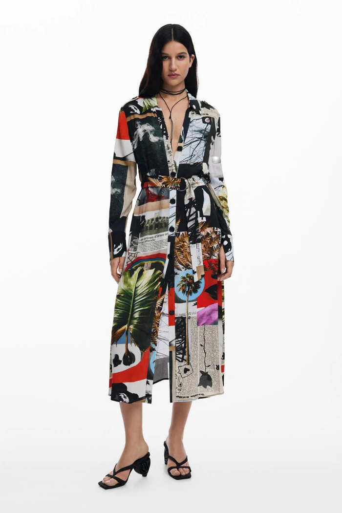 Desigual Long Shirt Dress By M. Christian Lacroix Pre-Order
