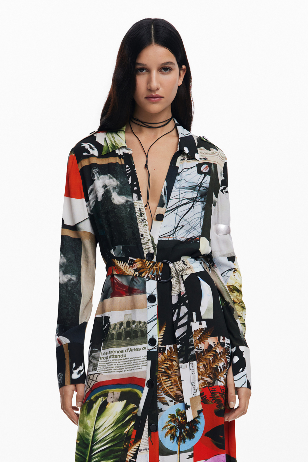 Desigual Long Shirt Dress By M. Christian Lacroix
