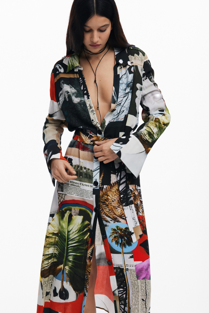 Desigual Long Shirt Dress By M. Christian Lacroix Pre-Order