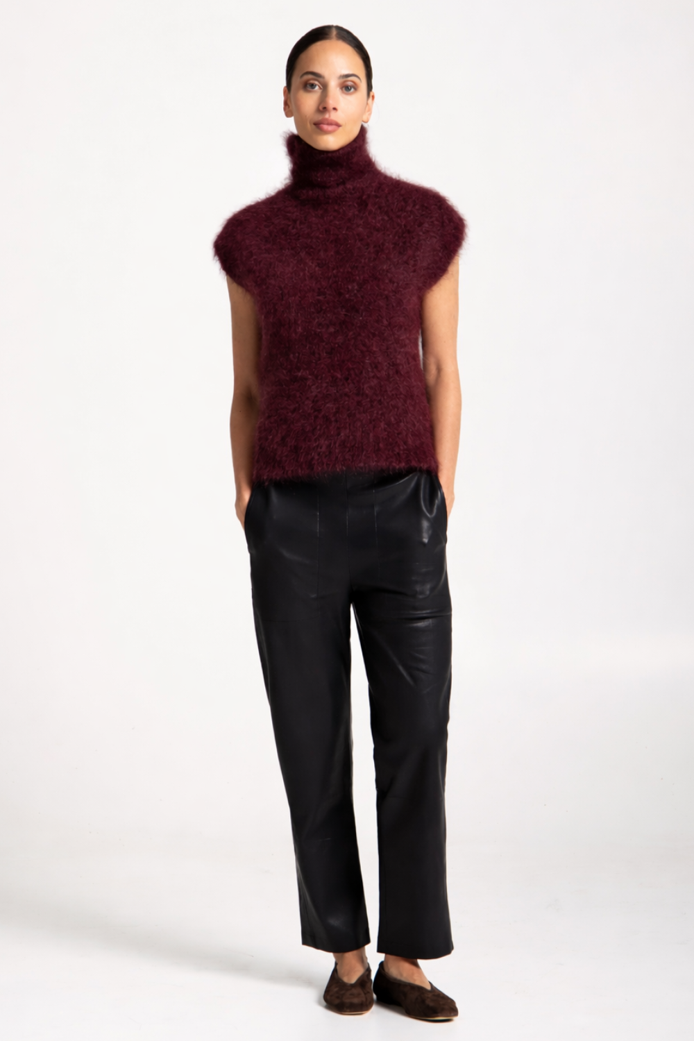 Lounge the Label Lerwick Knit Vest Merlot