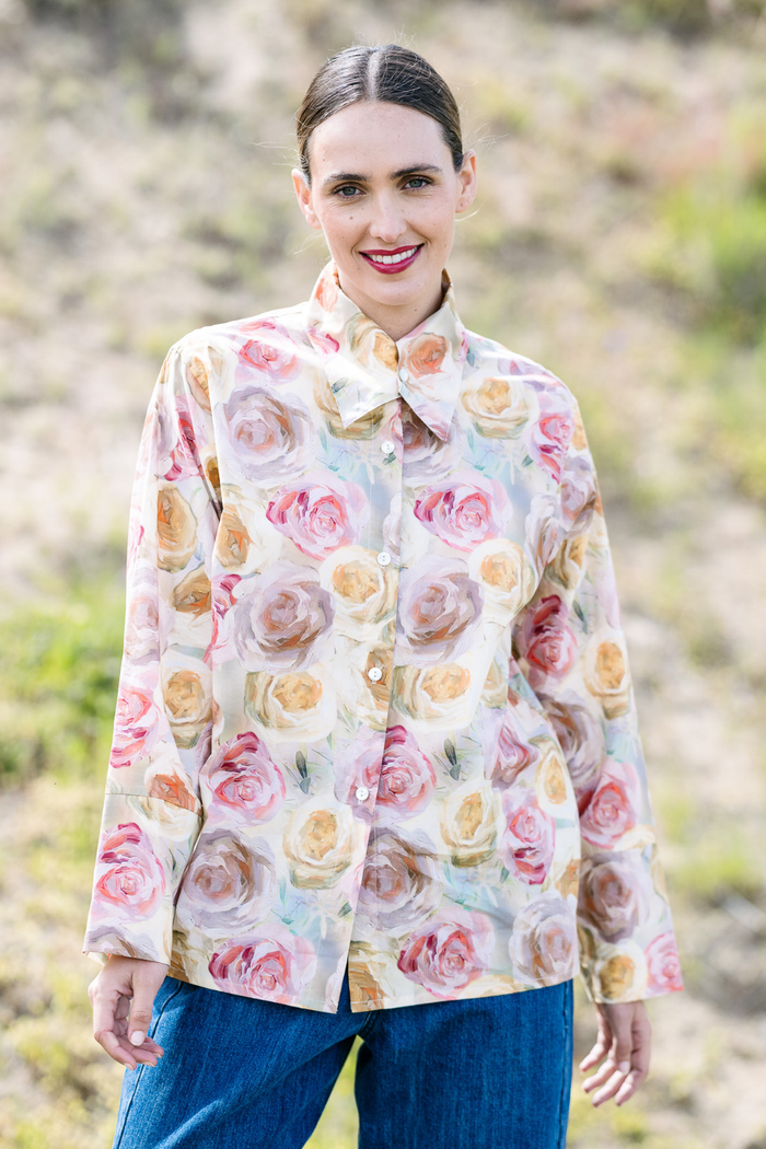 M.A.Dainty Actress Shirt Roses